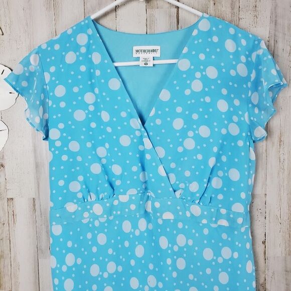 Motherhood Maternity Blouse Blue Size Medium - Picture 4 of 10